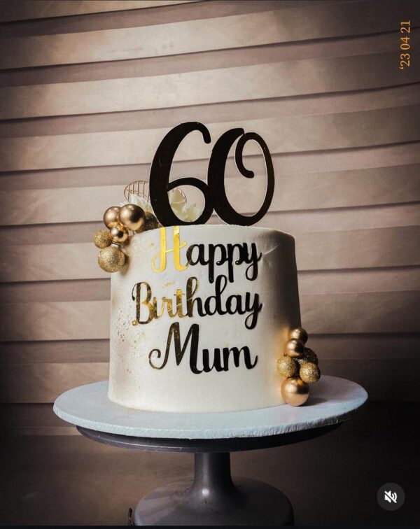 Jubilee Gold splash Themed Cake